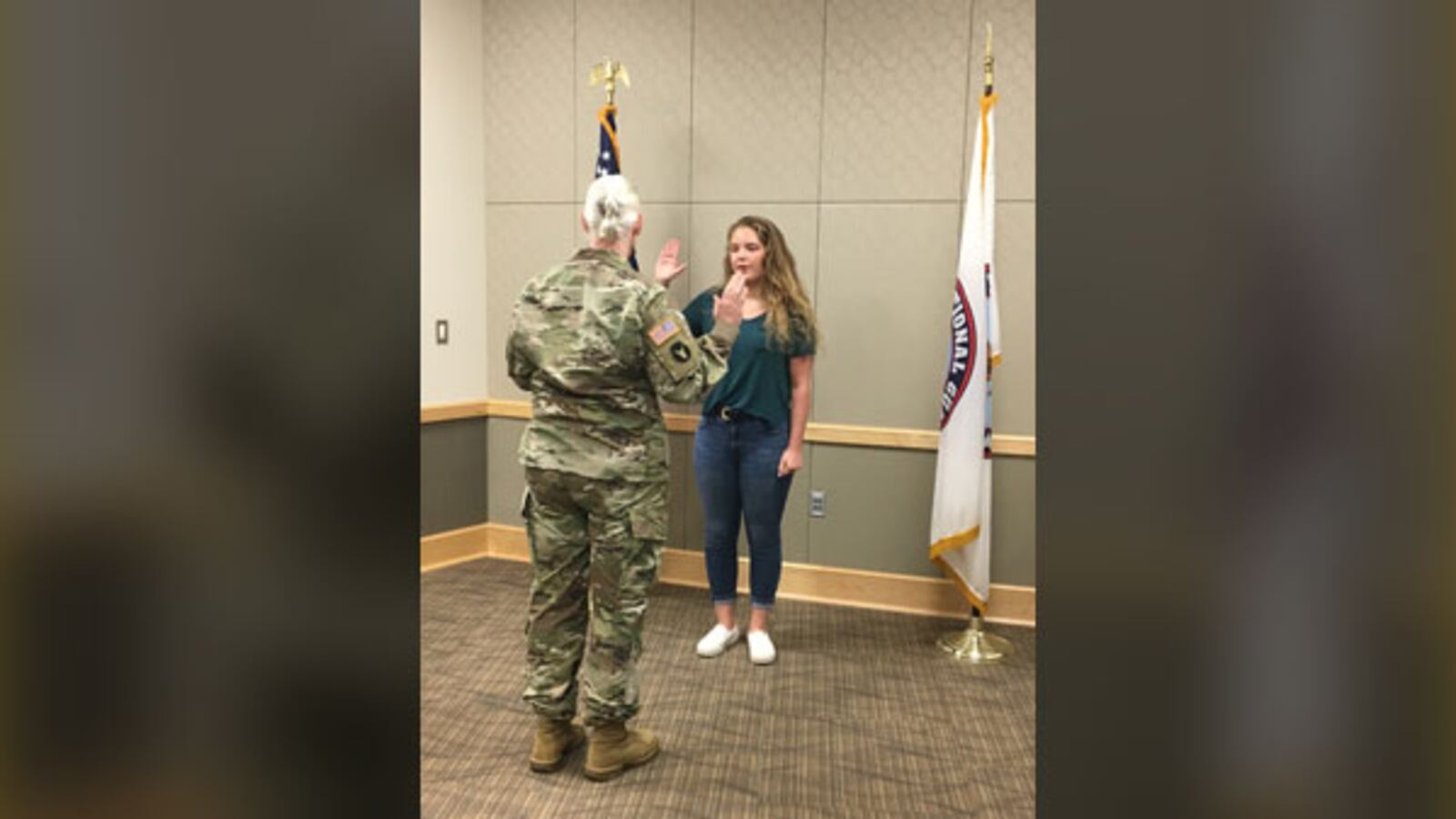 First woman enlisted infantry soldier in Iowa National Guard