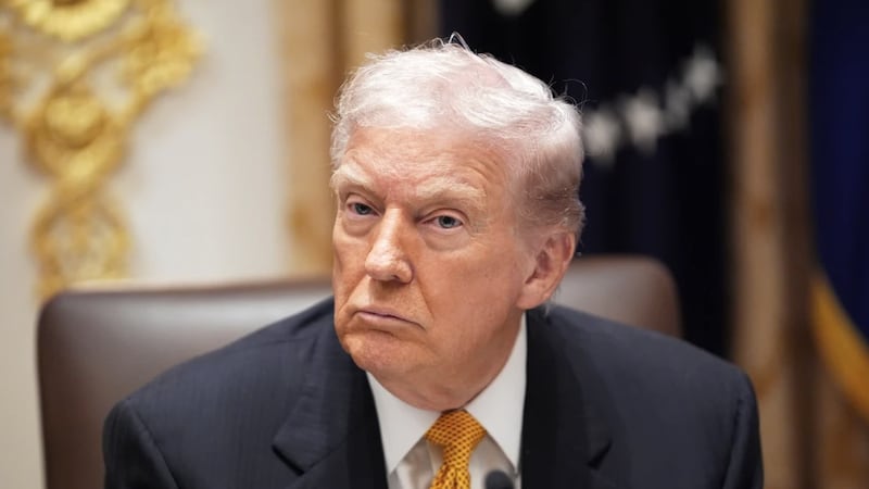 President Donald Trump meets with Hungary’s Prime Minister Viktor Orban in the Cabinet Room of...