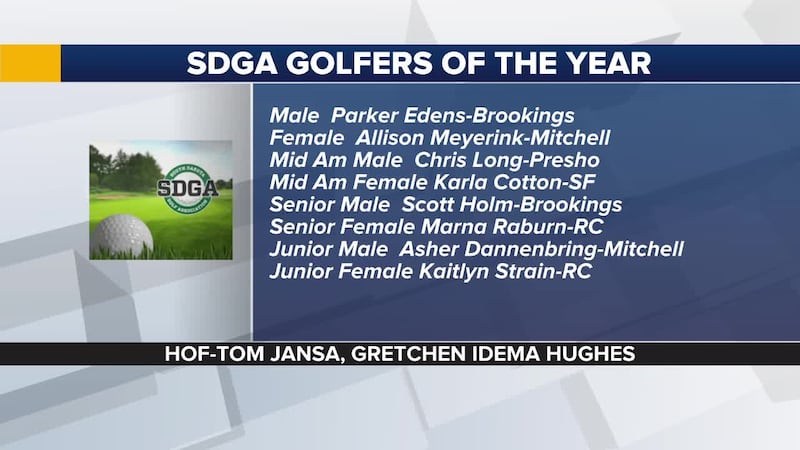 SDGA Golfers of the Year and Hall of Famers announced