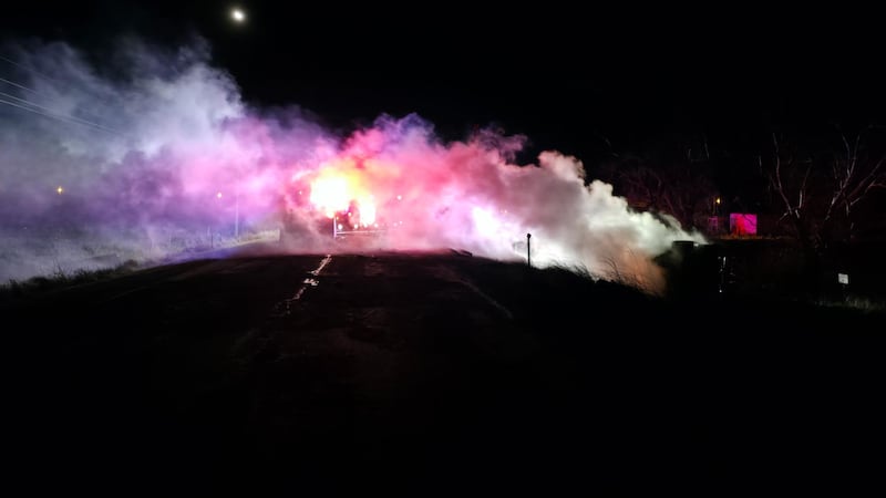 The aftermath of the dangerous crash.