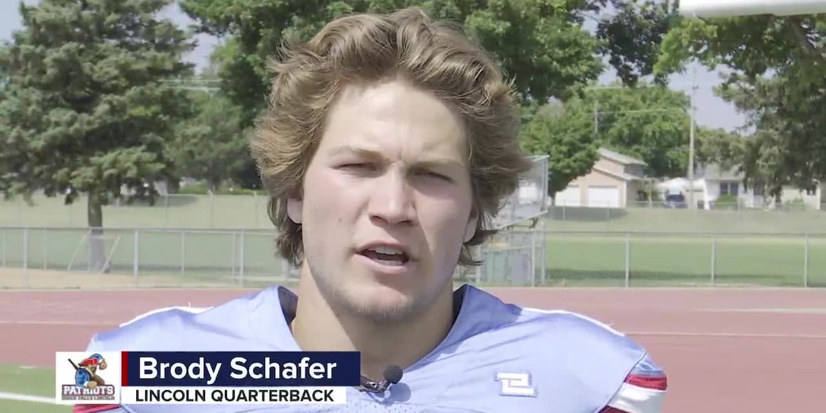 Brody Schafer has fun as the Lincoln Patriots QB and coach on the field