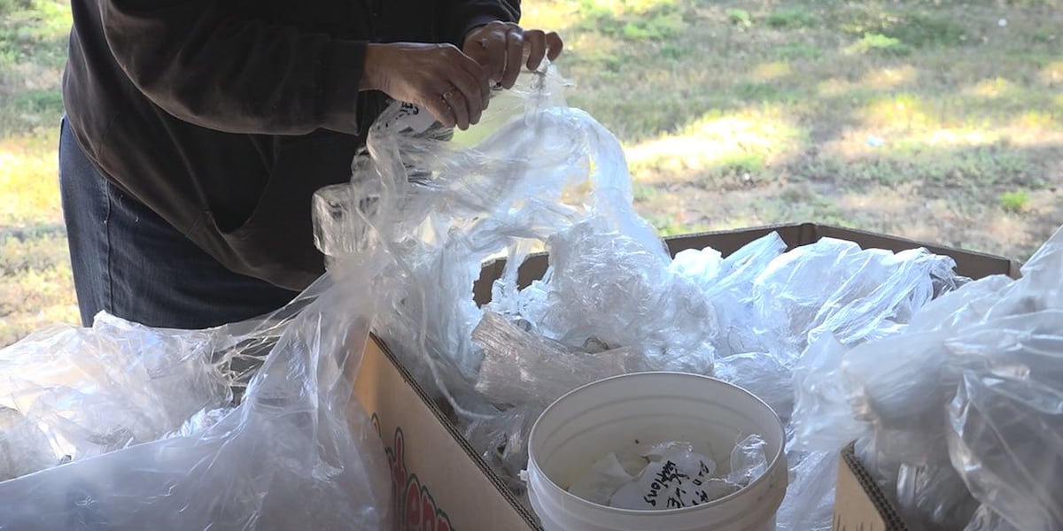 Sioux Falls Lions Club and other organizations in the city collect plastic for a service project