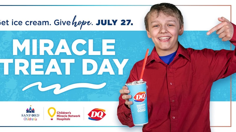 On Miracle Treat Day this week, thirty Dairy Queen locations in South Dakota and Minnesota...