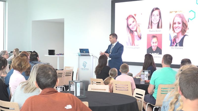 Many emotions were felt at the Beacom Premier Complex on the DSU campus as the group cheered...