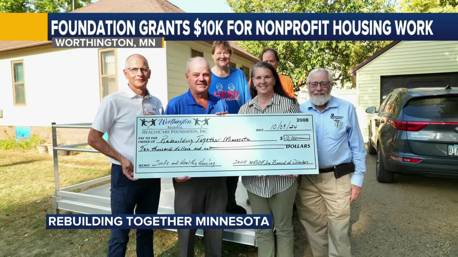 Grant provides $10,000 to Minnesota nonprofit for Worthington home