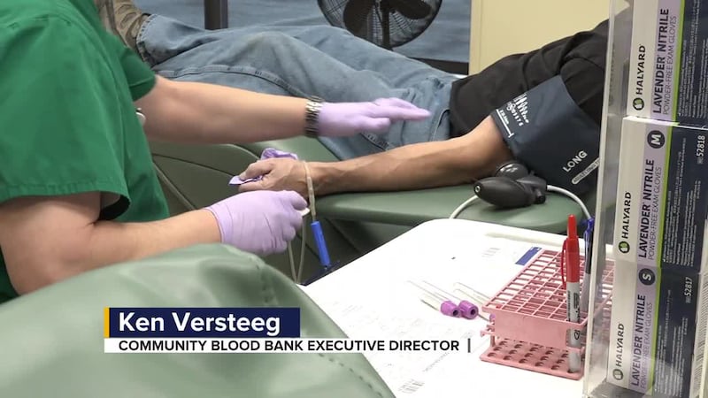 The Community Blood Bank and the American Red Cross are urging community members to step up...