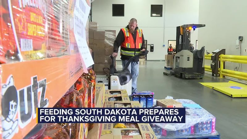 Saturday, Nov 22, Feeding South Dakota will be giving away 1,500 Thanksgiving meals to...