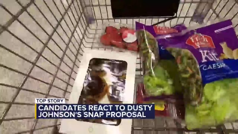 Dusty Johnson says his “real food, real freedom” plan would remove certain items that are...